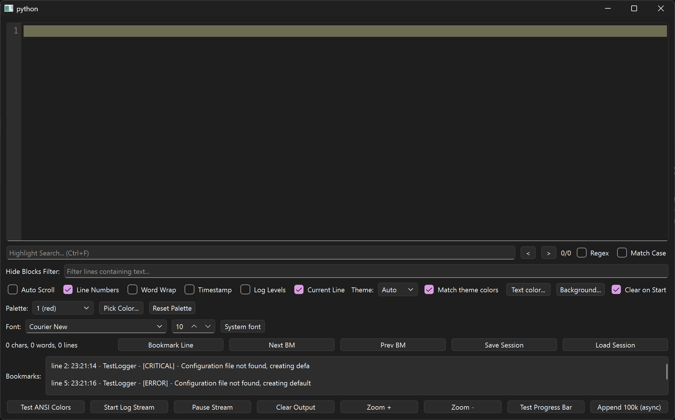 Demo with every control visible